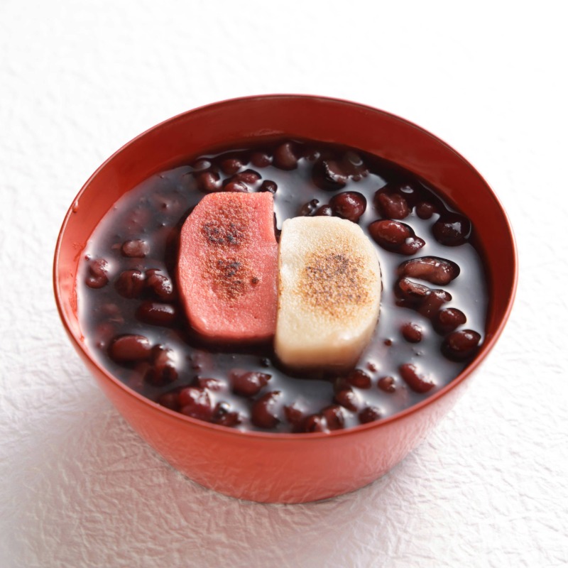 少し焼き目をつけてぜんざいに