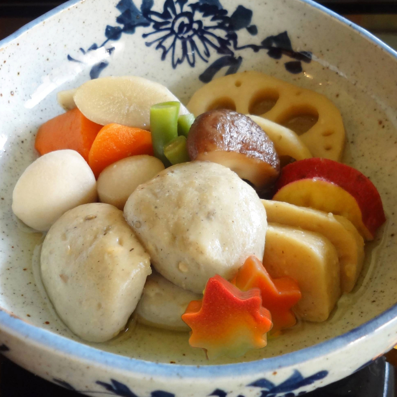 調理例：五穀麸の炊いたん