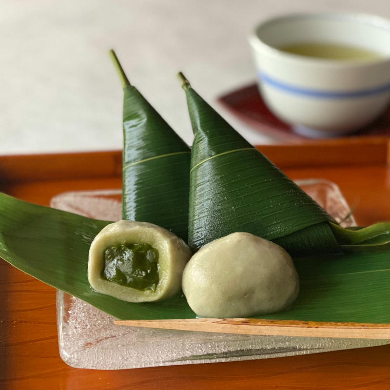 笹巻麸抹茶あん